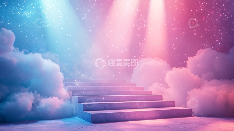 高清大图下载【趣麦麦图】通往星空的阶梯