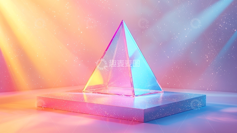 高清大图下载【趣麦麦图】光影玻璃金字塔