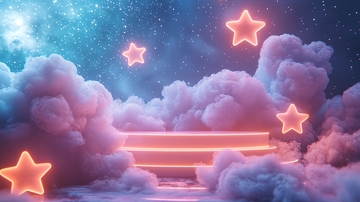梦幻星空云朵舞台