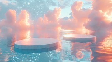 梦幻粉色云朵平台