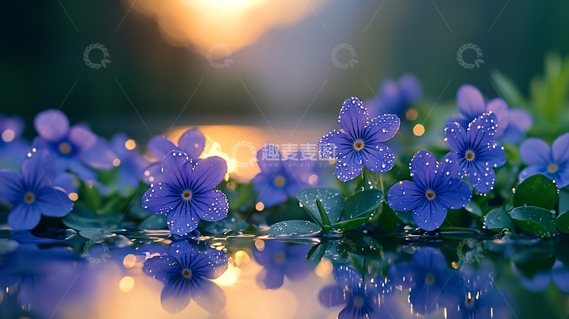 高清大图下载【趣麦麦图】蓝花