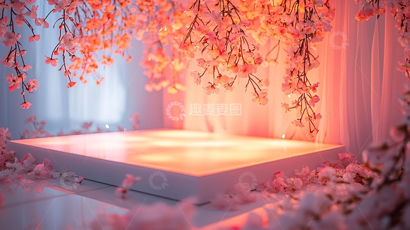 高清大图下载【趣麦麦图】粉色樱花背景