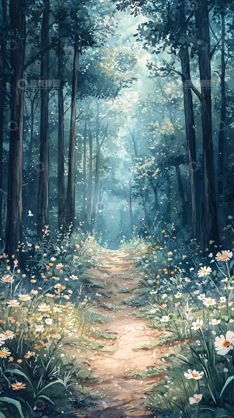 高清大图下载【趣麦麦图】森林小路
