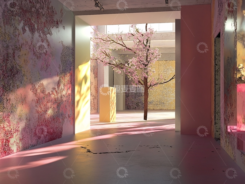 高清大图下载【趣麦麦图】粉色空间