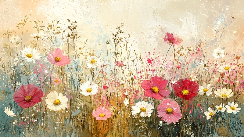 高清大图下载【趣麦麦图】粉色花田