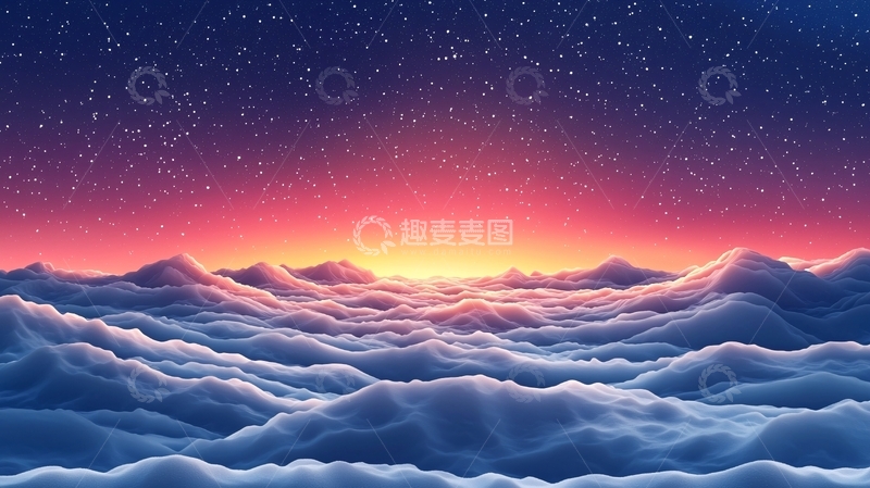 高清大图下载【趣麦麦图】云海日出