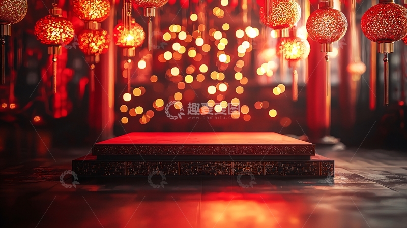 高清大图下载【趣麦麦图】红色灯笼背景