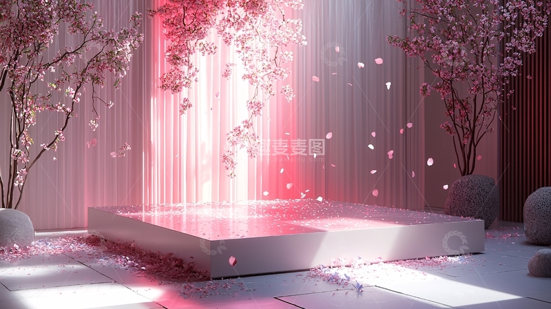 高清大图下载【趣麦麦图】粉色樱花梦幻场景