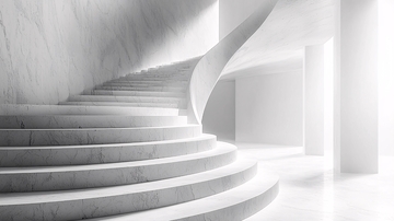 现代简约白色螺旋楼梯