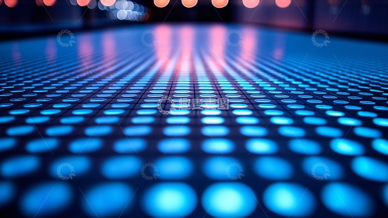 高清大图下载【趣麦麦图】蓝色光点地面