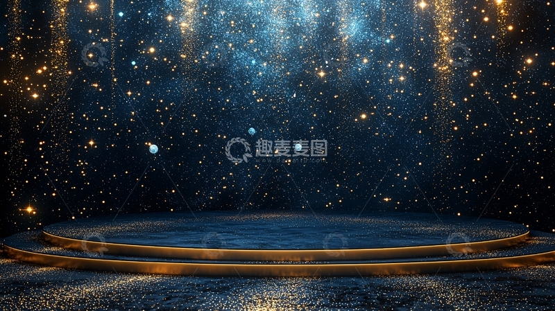 高清大图下载【趣麦麦图】璀璨星空舞台背景
