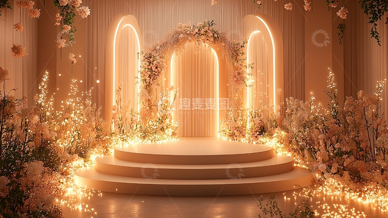 高清大图下载【趣麦麦图】浪漫婚礼仪式背景