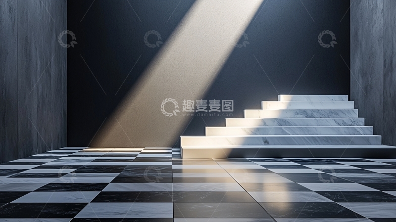 高清大图下载【趣麦麦图】极简风格室内阶梯