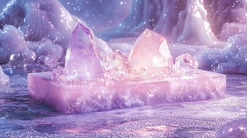 冰雪世界中的水晶
