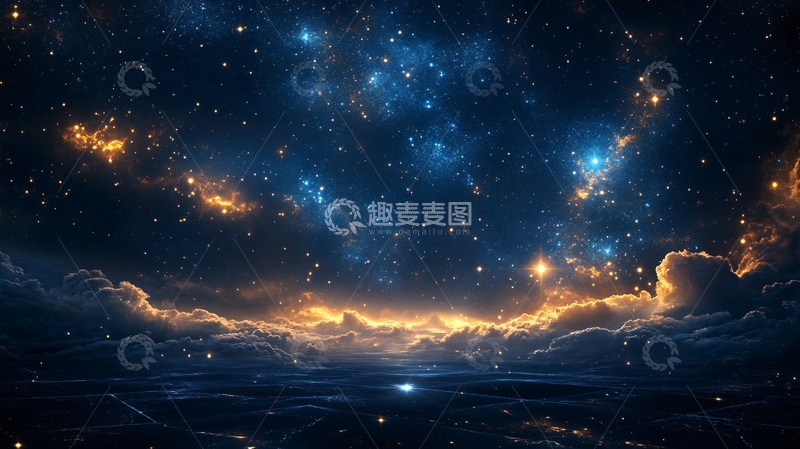 高清大图下载【趣麦麦图】梦幻星空云海