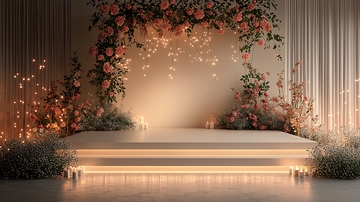 浪漫婚礼仪式背景