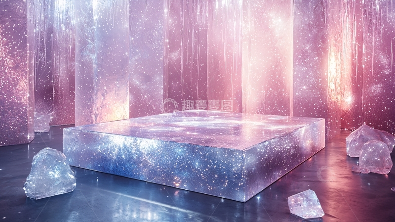 高清大图下载【趣麦麦图】宇宙水晶展台