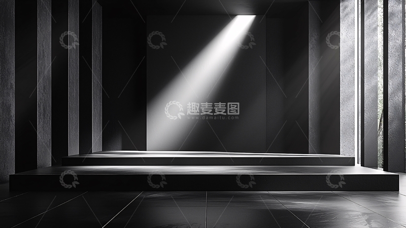 高清大图下载【趣麦麦图】黑暗走廊光束