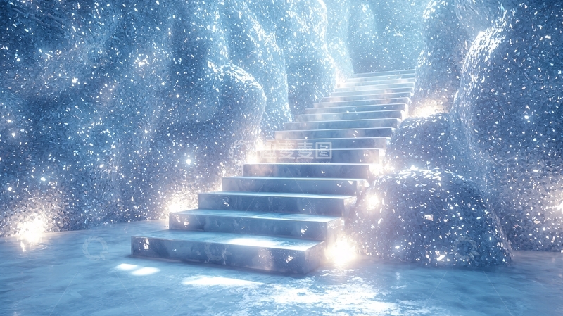 高清大图下载【趣麦麦图】冰晶阶梯