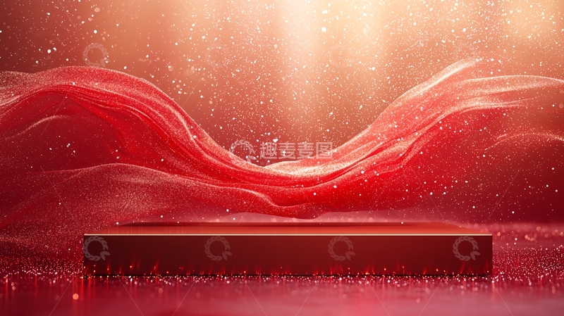 高清大图下载【趣麦麦图】红色丝绸背景