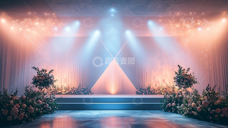 高清大图下载【趣麦麦图】梦幻婚礼舞台背景