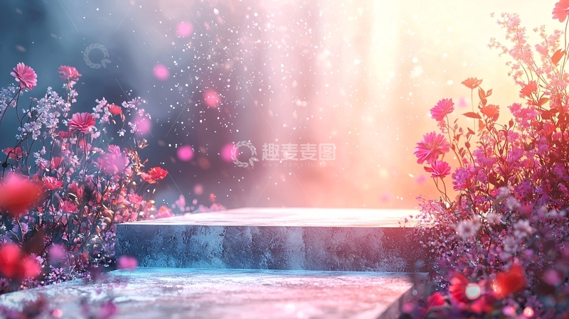 高清大图下载【趣麦麦图】梦幻花海背景