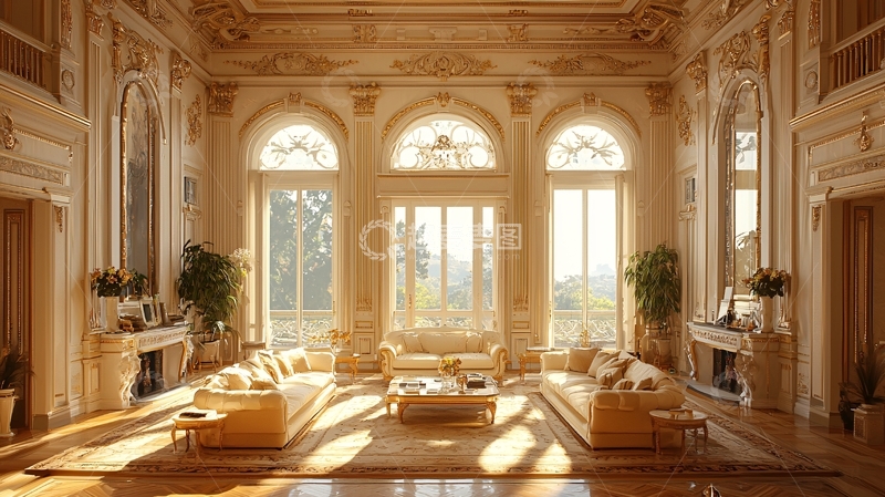 高清大图下载【趣麦麦图】奢华欧式客厅
