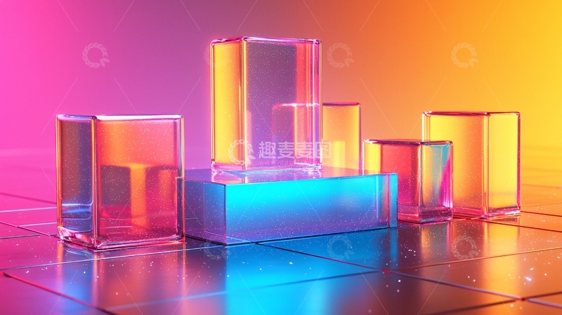 高清大图下载【趣麦麦图】彩色玻璃块