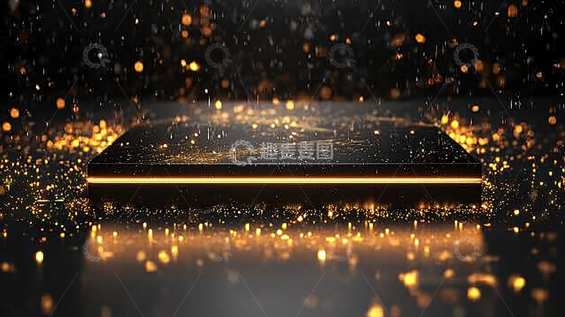高清大图下载【趣麦麦图】黑色金色炫光底座