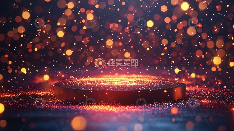 高清大图下载【趣麦麦图】炫彩粒子舞台背景