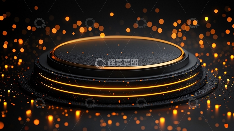 高清大图下载【趣麦麦图】黑色圆形舞台