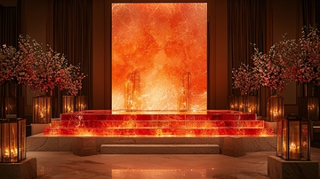 红色背景婚礼仪式