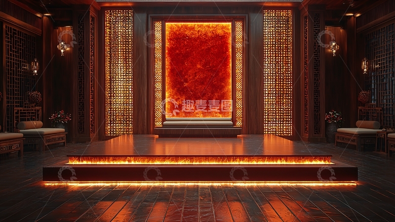 高清大图下载【趣麦麦图】暗红色宝石背景墙