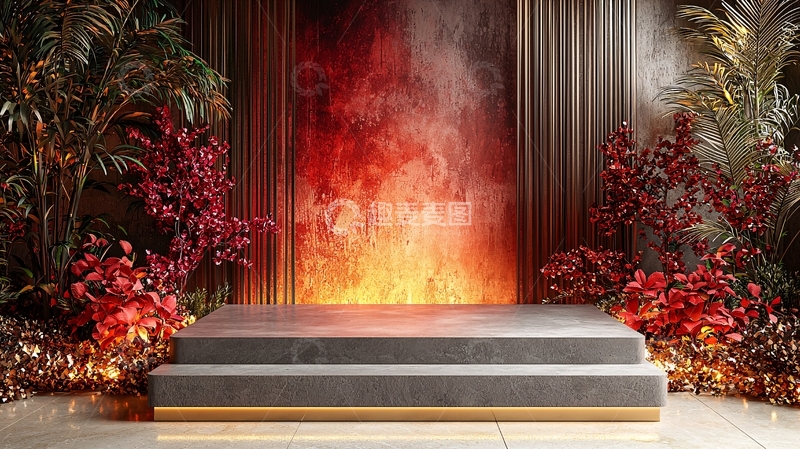 高清大图下载【趣麦麦图】暗色系台阶背景