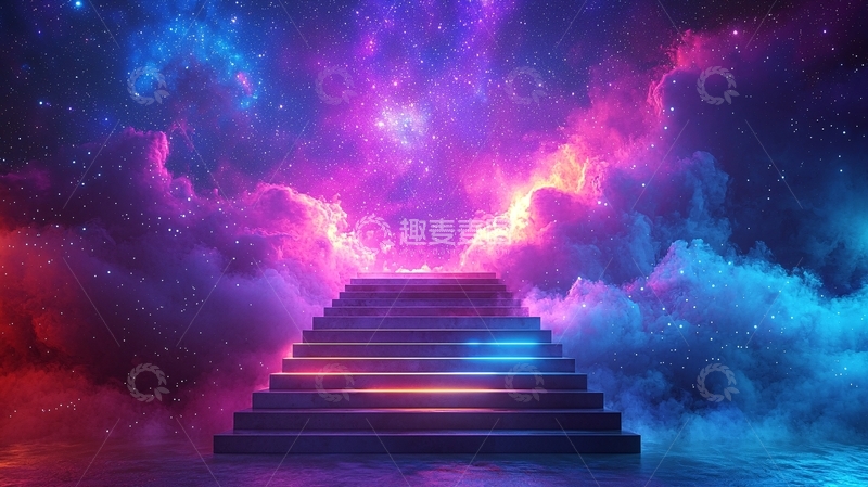 高清大图下载【趣麦麦图】通往星云的阶梯