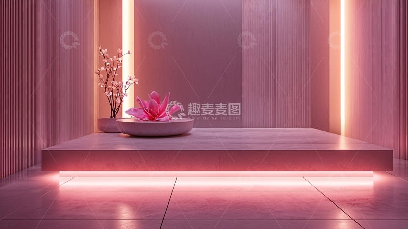 高清大图下载【趣麦麦图】粉色禅意空间