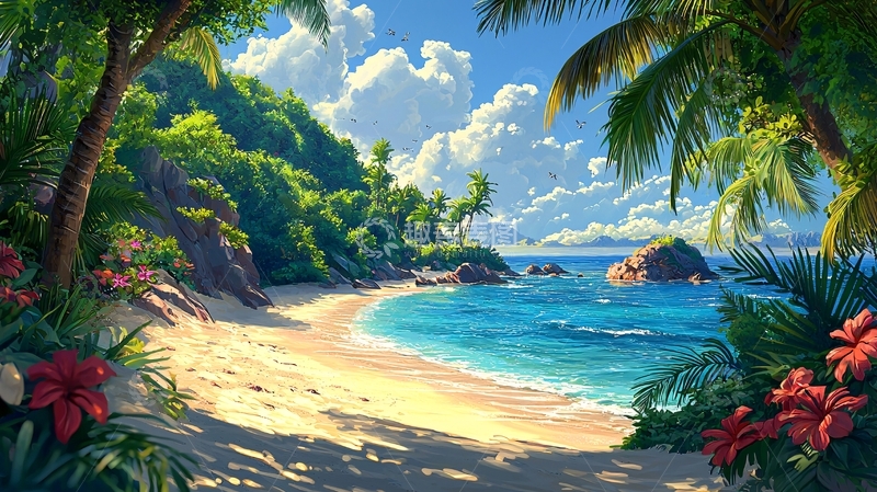 高清大图下载【趣麦麦图】热带海滩风光