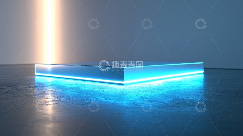 高清大图下载【趣麦麦图】蓝色透明平台