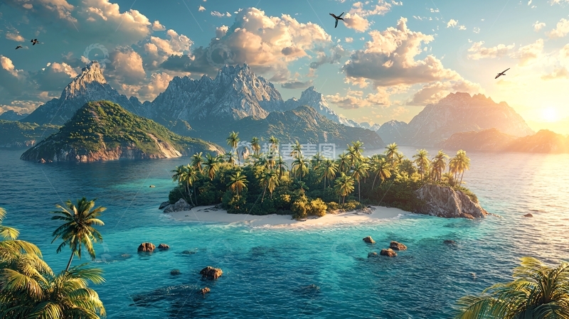 高清大图下载【趣麦麦图】热带岛屿风光