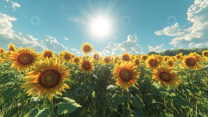 高清大图下载【趣麦麦图】向日葵田