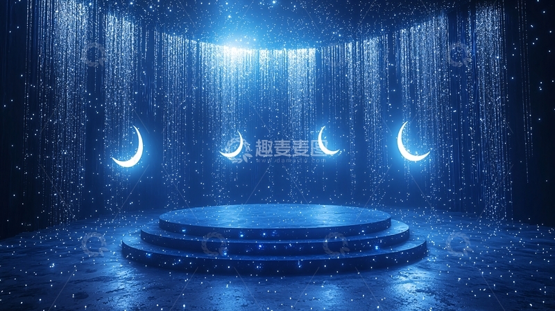 高清大图下载【趣麦麦图】蓝色梦幻舞台