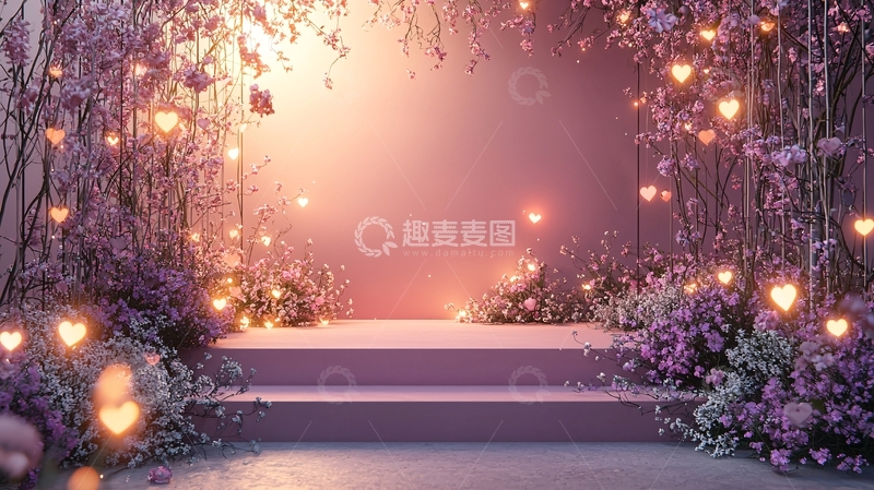 梦幻紫色花藤背景