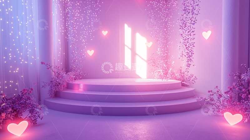 高清大图下载【趣麦麦图】粉色梦幻舞台