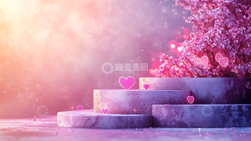 高清大图下载【趣麦麦图】粉色梦幻背景11