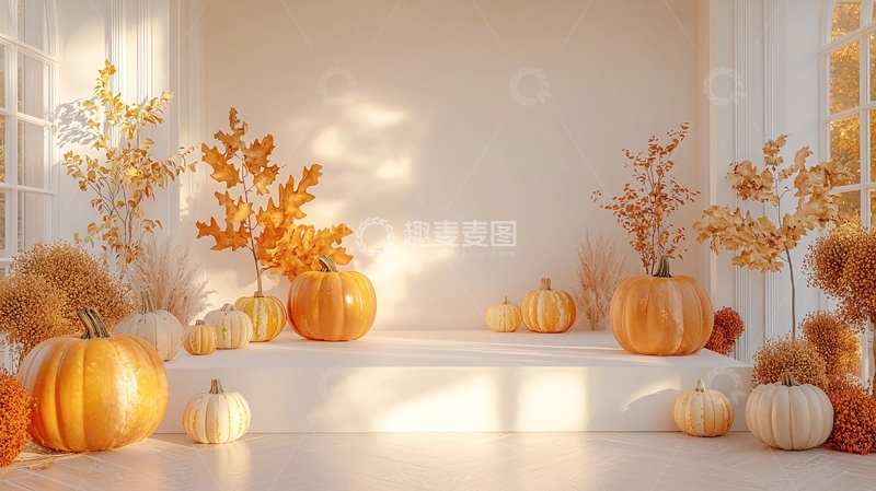 高清大图下载【趣麦麦图】秋季南瓜背景