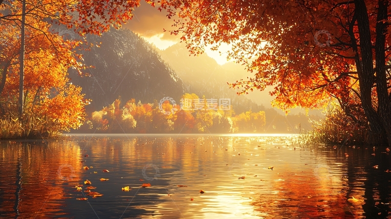 高清大图下载【趣麦麦图】秋日湖光山色
