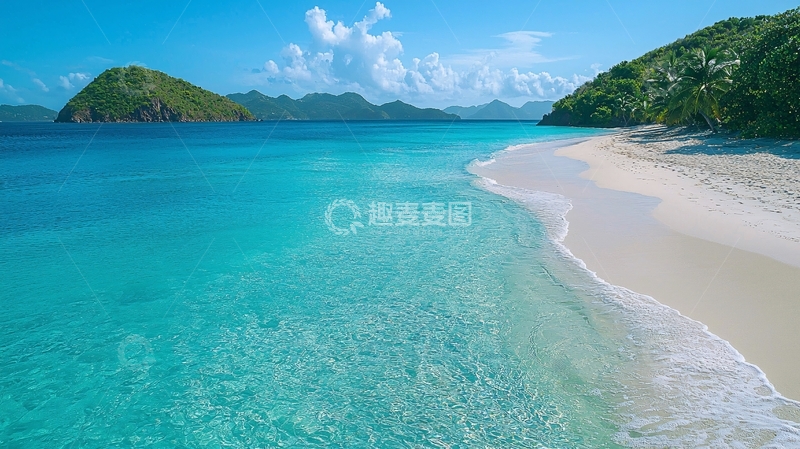 高清大图下载【趣麦麦图】碧海蓝天白沙滩