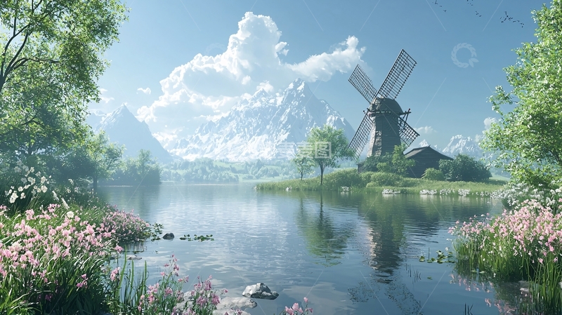 高清大图下载【趣麦麦图】风景如画的田园风光