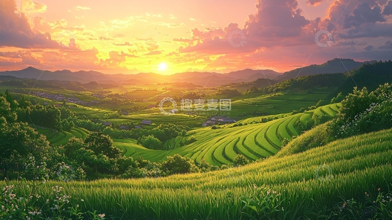 高清大图下载【趣麦麦图】日出景色