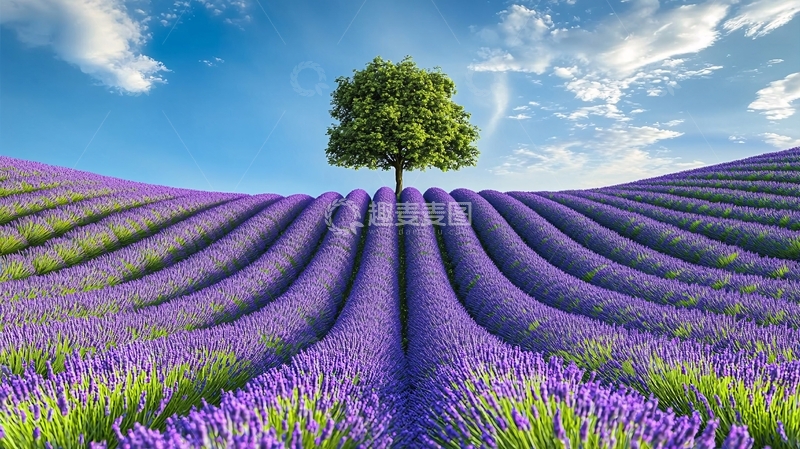 高清大图下载【趣麦麦图】薰衣草田